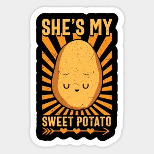 She's my sweet potato Funny Matching Halloween Lazy Costume Sticker